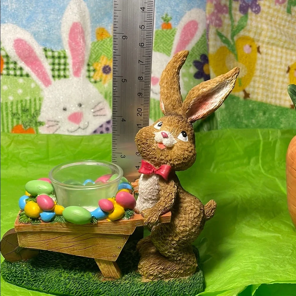 Easter Bunny and Carrot Candle Holder Set - Picture 13 of 14